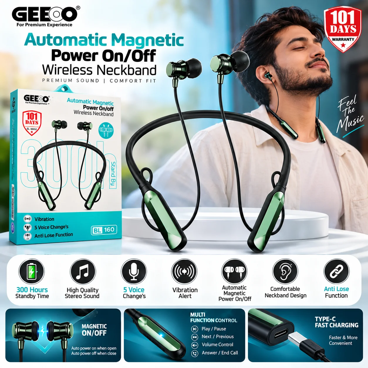 GEEOO BL-160 Neckband
